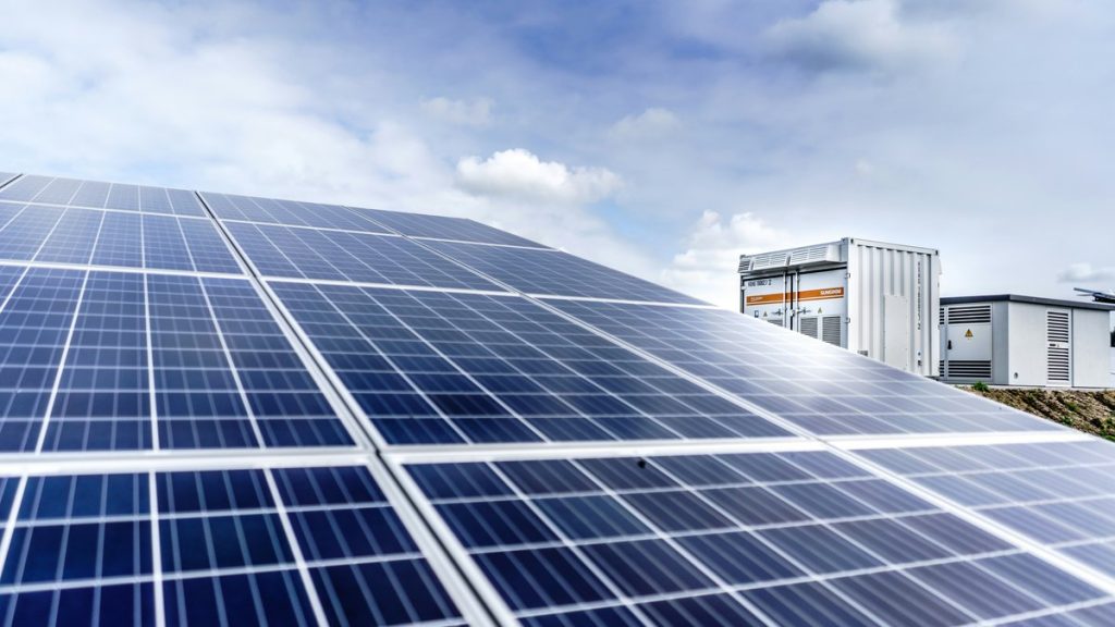 blue and white solar panels