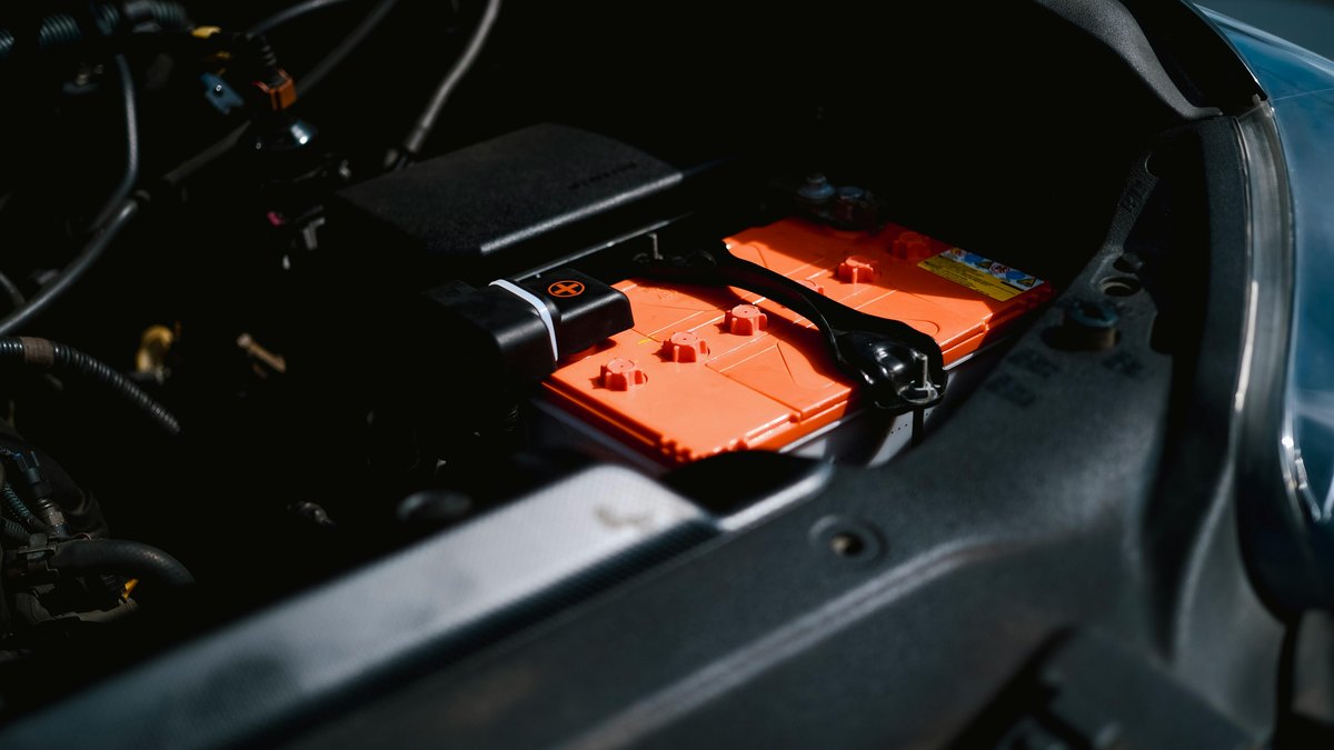 A close view of a lithium battery pack