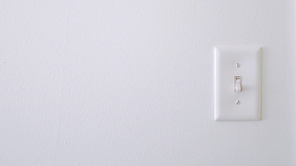 white wall switch