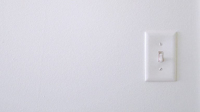 white wall switch
