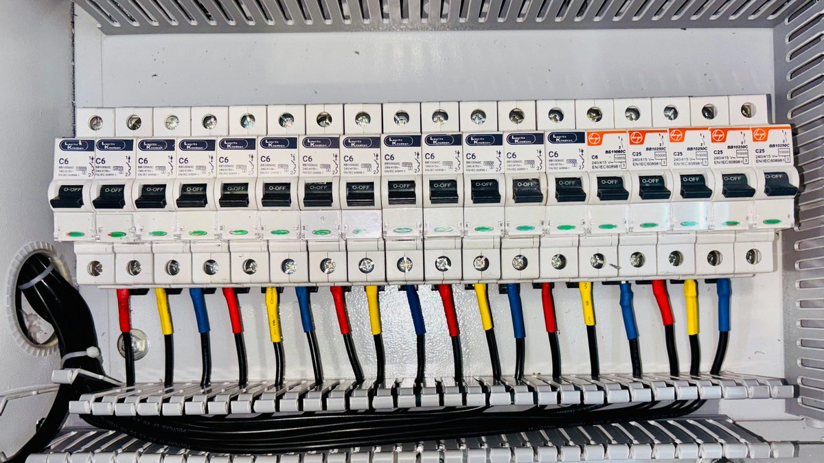 A home circuit breaker panel