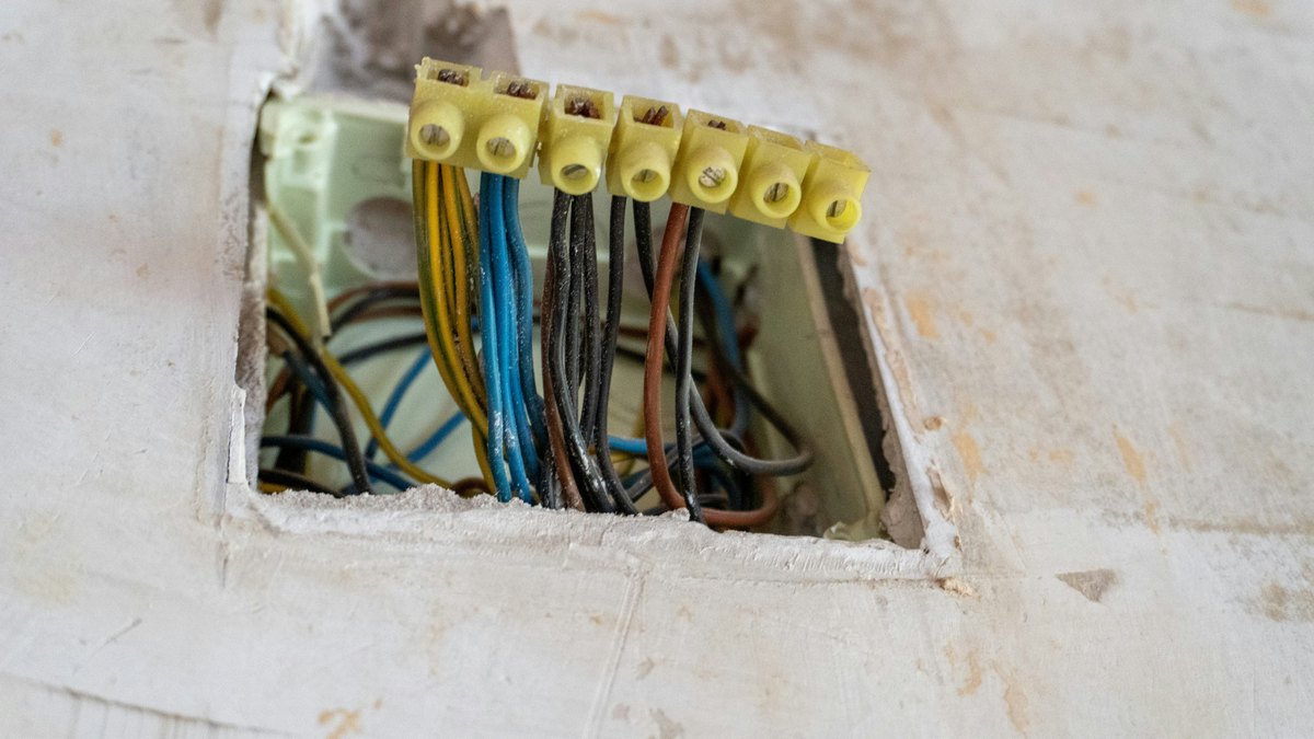 Electrical wiring connected inside a box