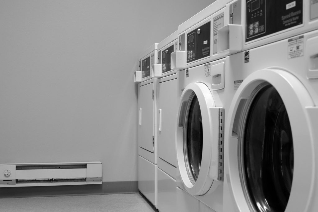 a row of washing machines