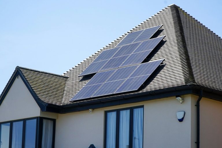 a house with solar panels