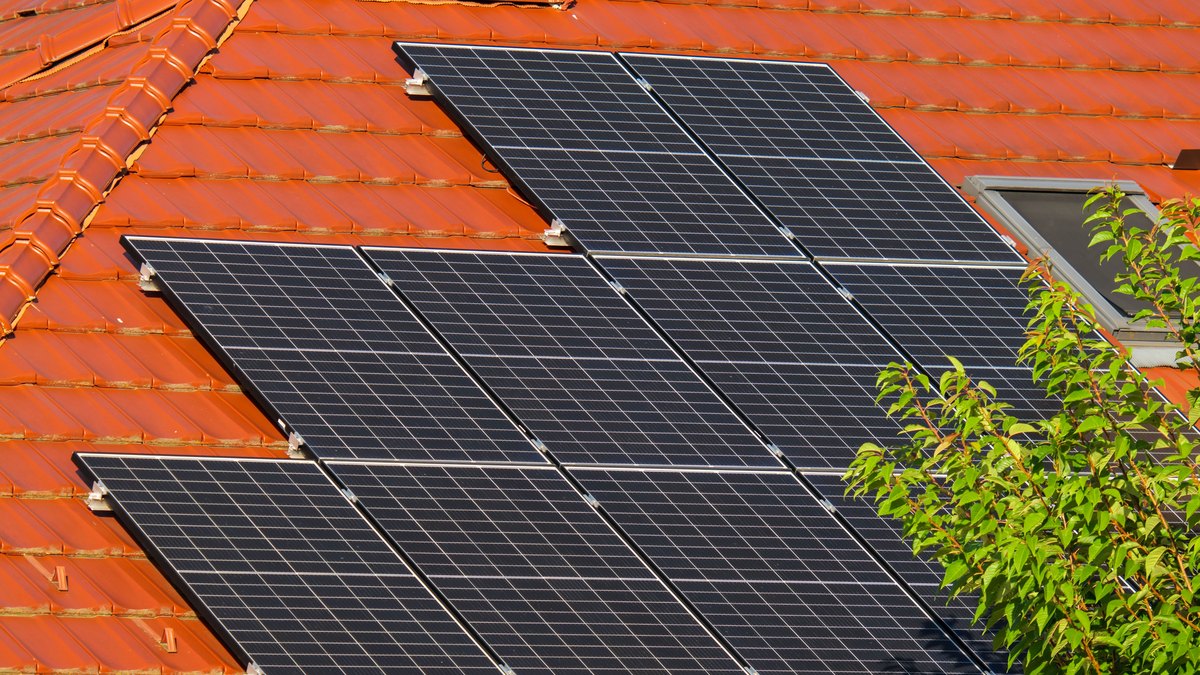 Solar panels on a roof