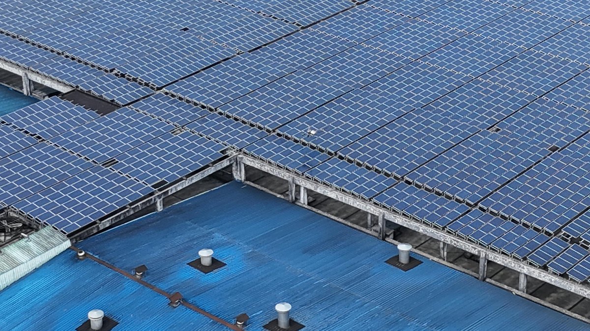 Solar panels installed on a rooftop