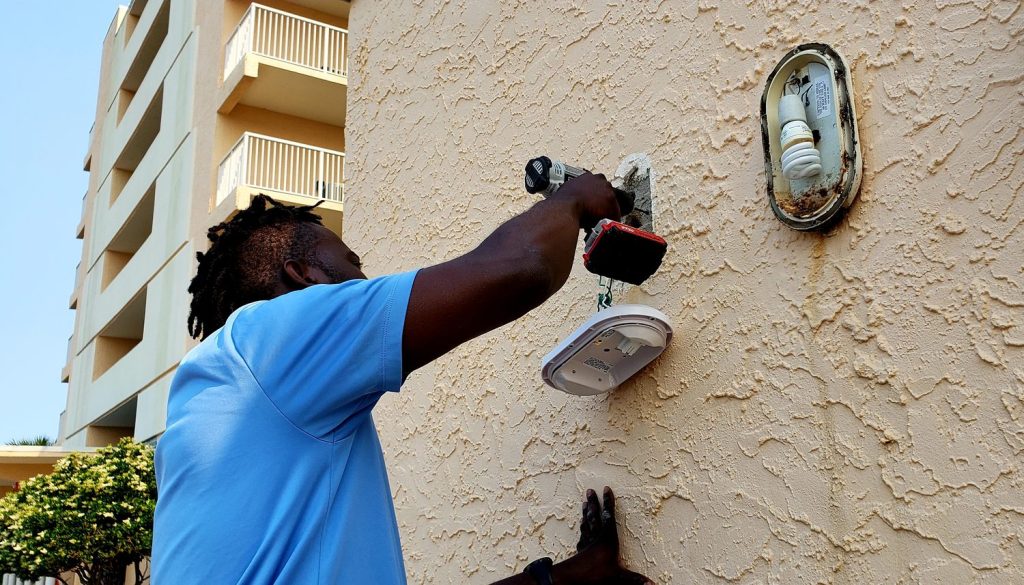 Outdoor and security lighting on a home