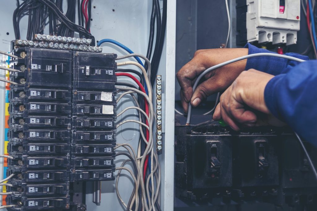 Upgraded electrical panel with surge protection